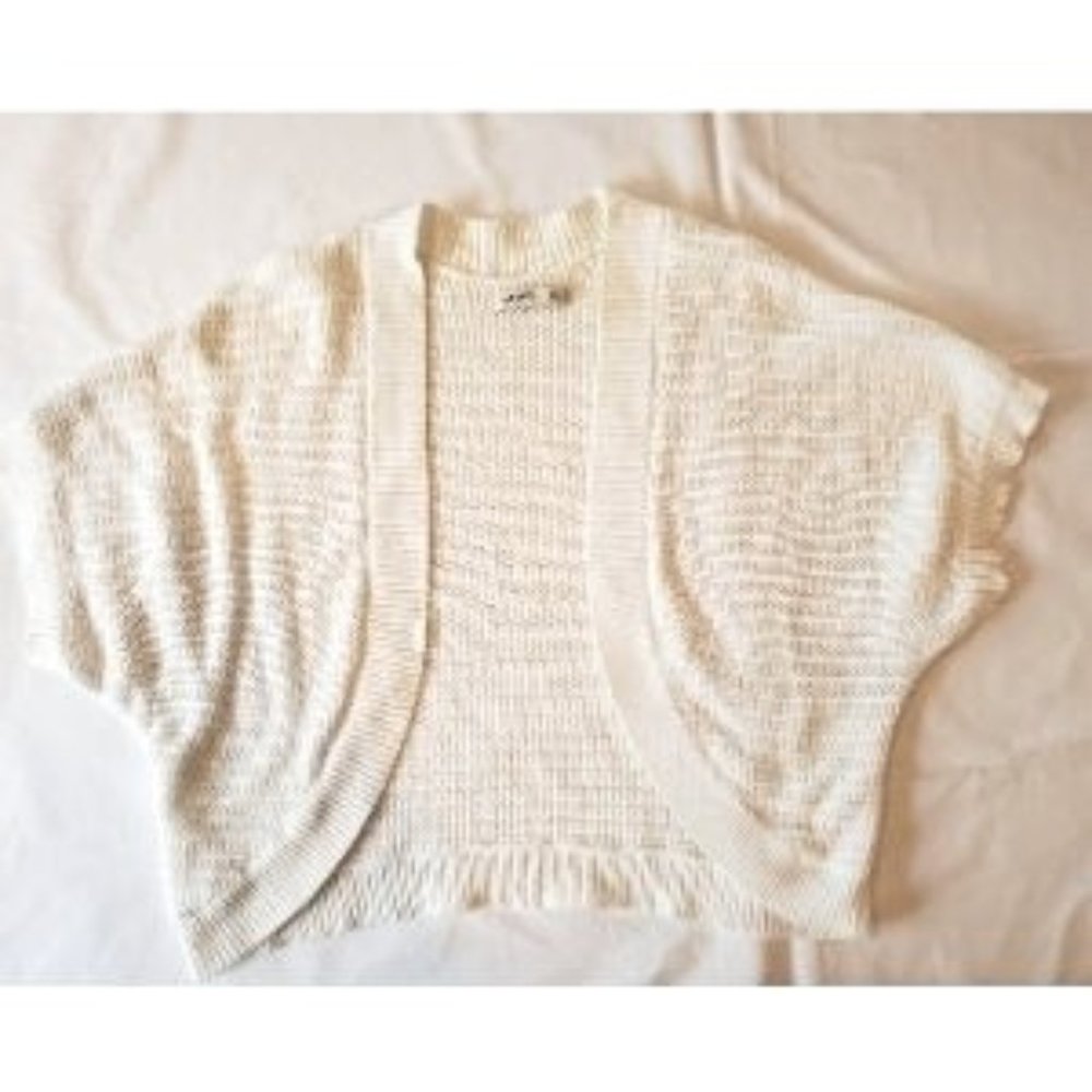 White Crop Cardigan
